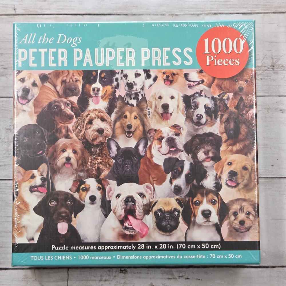 Peter Pauper Press All the Dogs Jigsaw Puzzle 1000 Piece Multicolor Dog